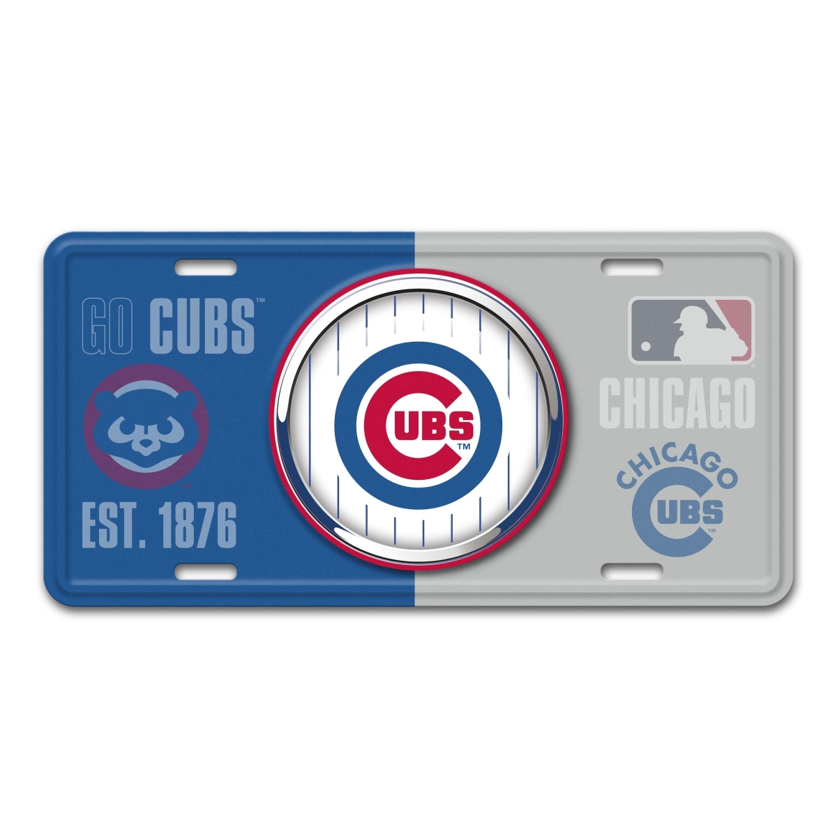 SLS43221 6 x 12 in. Chicago Cubs Metal License Plate
