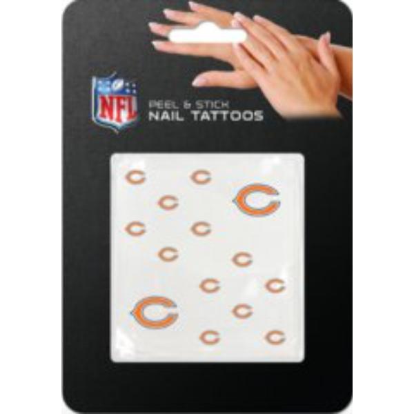 NTA1201 Chicago Bears Peel & Stick Nail Tattoos - 14 Piece
