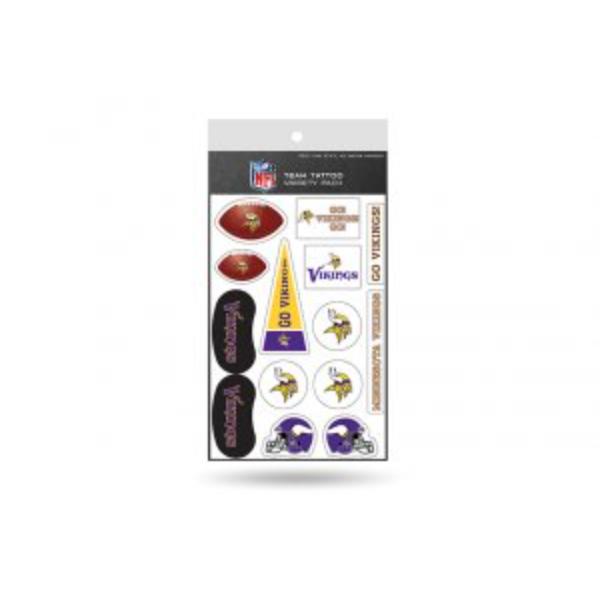 TVP3101 1 in. Minnesota Vikings Variety Pack Tattoo Set - 14 Count