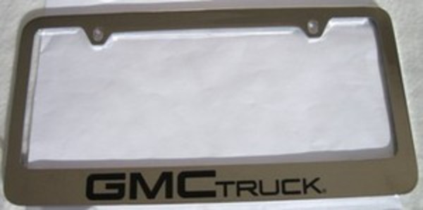 IMG3113 6 x 12 in. GMC Truck Solid Brass License Plate Frame