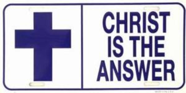 LP30 6 x 12 in. Christ is the Answer License Plate