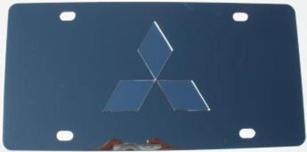 MITSLVSS 6 x 12 in. Mitsubishi Silver Logo Stainless Steel License Plate