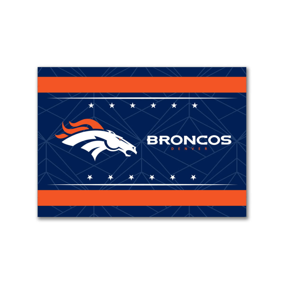 PSGLS0454220 3.5 x 2.5 in. Denver Broncos GEO Magnet