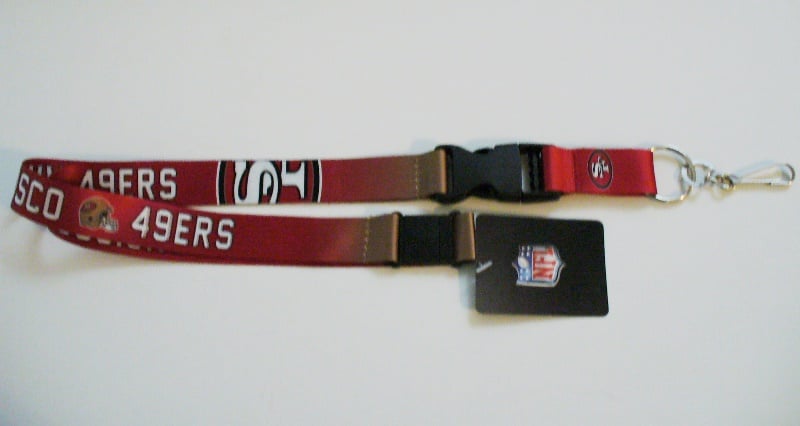 PSGLS0456195 San Francisco 49ers Crossover Lanyard with Safety Latch