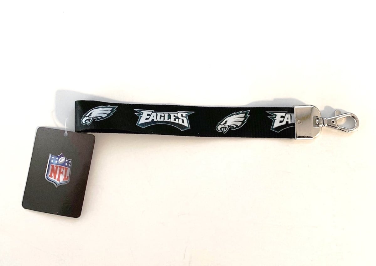 ZHENG0232339BLK 9 x 1 in. Philadelphia Eagles Black Wristlet Lanyard