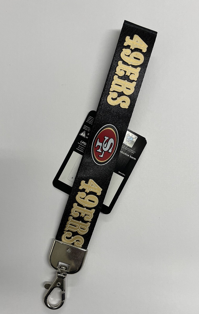 PSGLS51466 9 x 1 in. San Francisco 49ers Wristlet Lanyard