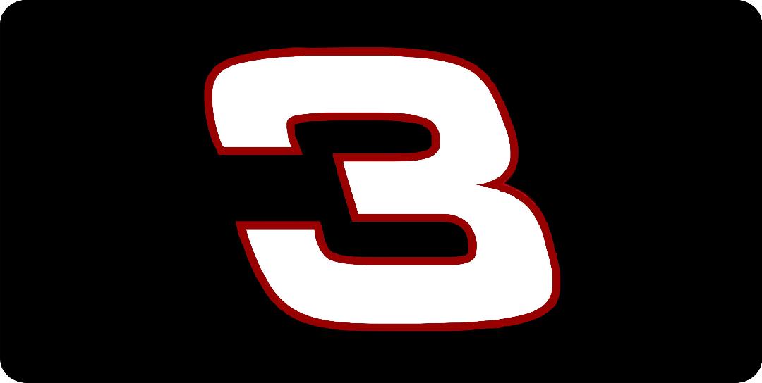 6 x 12 in. No.3 Dale Earnhardt Photo License Plate