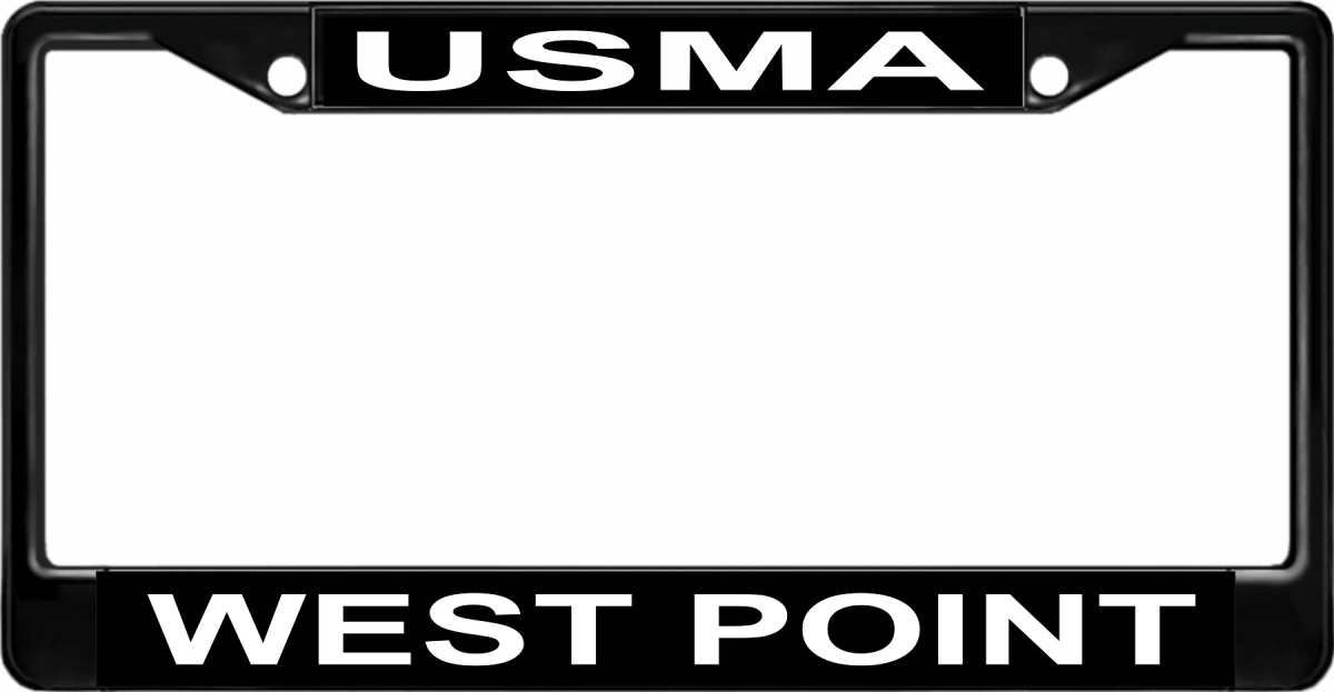 LPO7229B 6 x 12 in. West Point USMA Black License Plate Frame