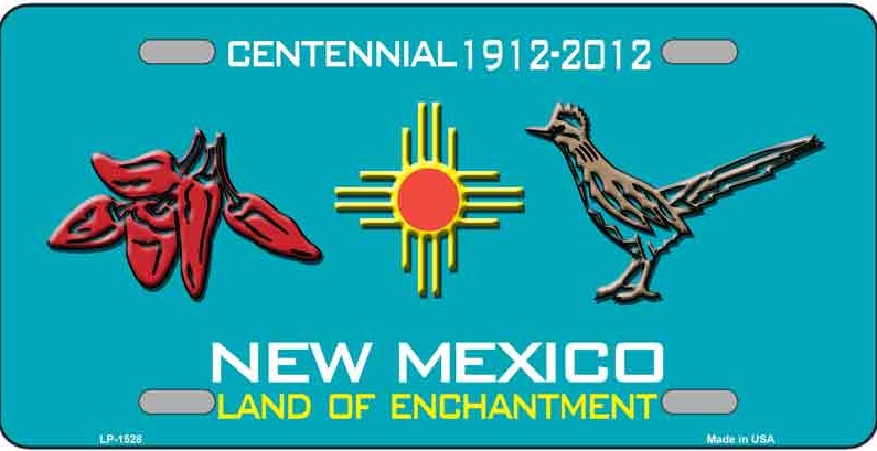 LP-1528-2 6 x 12 in. Mexico Metal License Plate