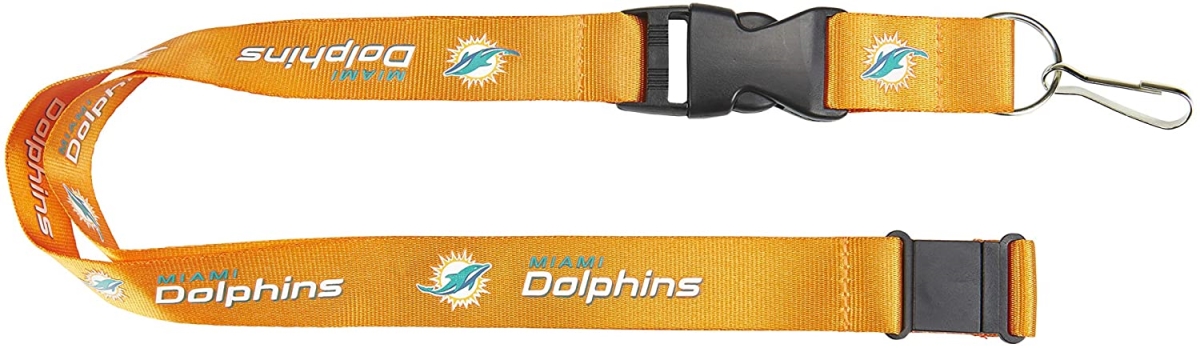 LS8672016 Miami Dolphins Lanyard with Neck Safety Latch