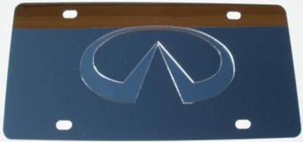 INFSLSS 6 x 12 in. Infiniti Silver Logo Stainless Steel License Plate