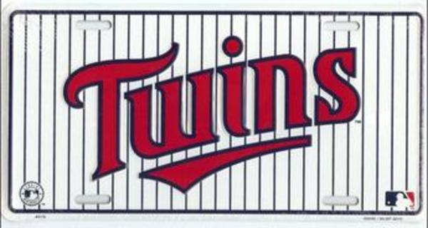 LP679 6 x 12 in. Minnesota Twins Pinstripe License Plate