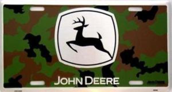 MC50119 6 x 12 in. John Deere - Camouflage - License Plate