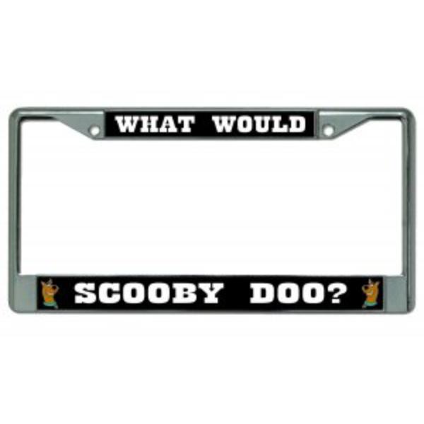 LPO3031 6 x 12 in. What Would Scooby Doo Chrome License Plate Frame