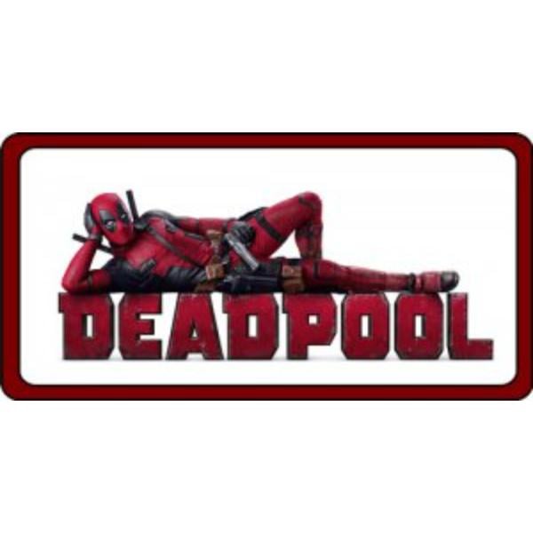 LPO3369 6 x 12 in. Deadpool Laying Down Photo License Plate