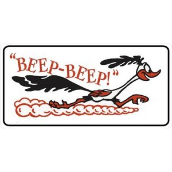 LPO879 Beep Beep Roadrunner Photo License Plate