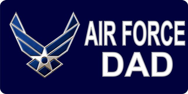 LPO637 Air Force Dad Photo License Plate