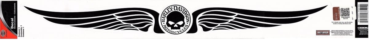 Picture of 212 Main CG33401 2.5 x 26 in. Harley-Davidson Skull with Wings Vinyl Decal