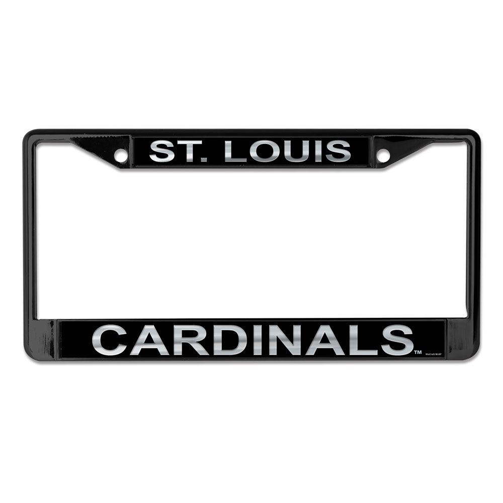WCF0374019 St. Louis Cardinals Laser Black License Plate Frame