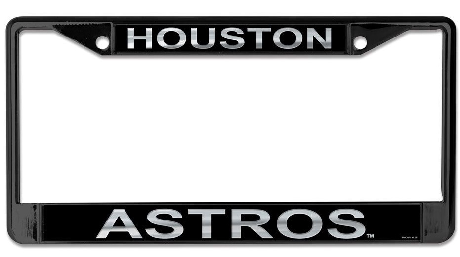 WCF0374219 Houston Astros Laser Black License Plate Frame