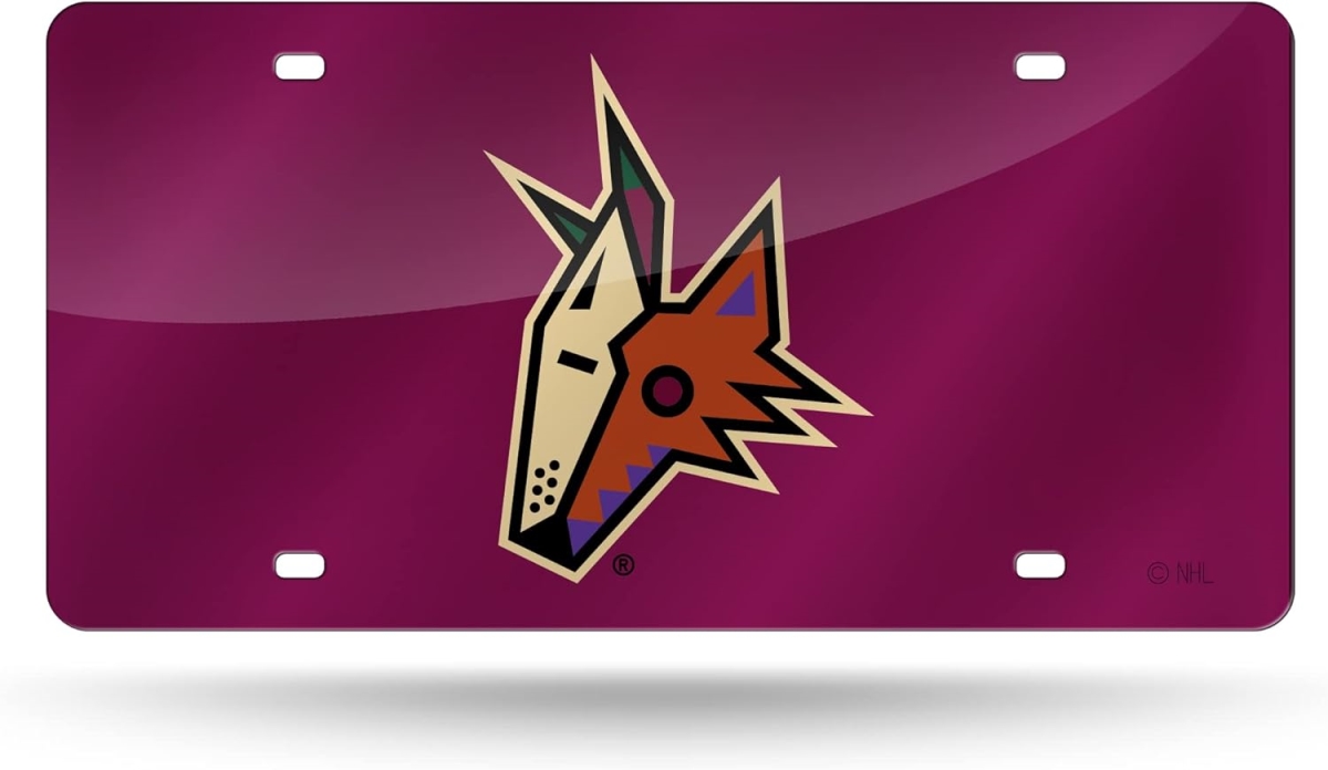 LZC6802 6 x 12 in. Phoenix Coyotes Red Laser License Plate