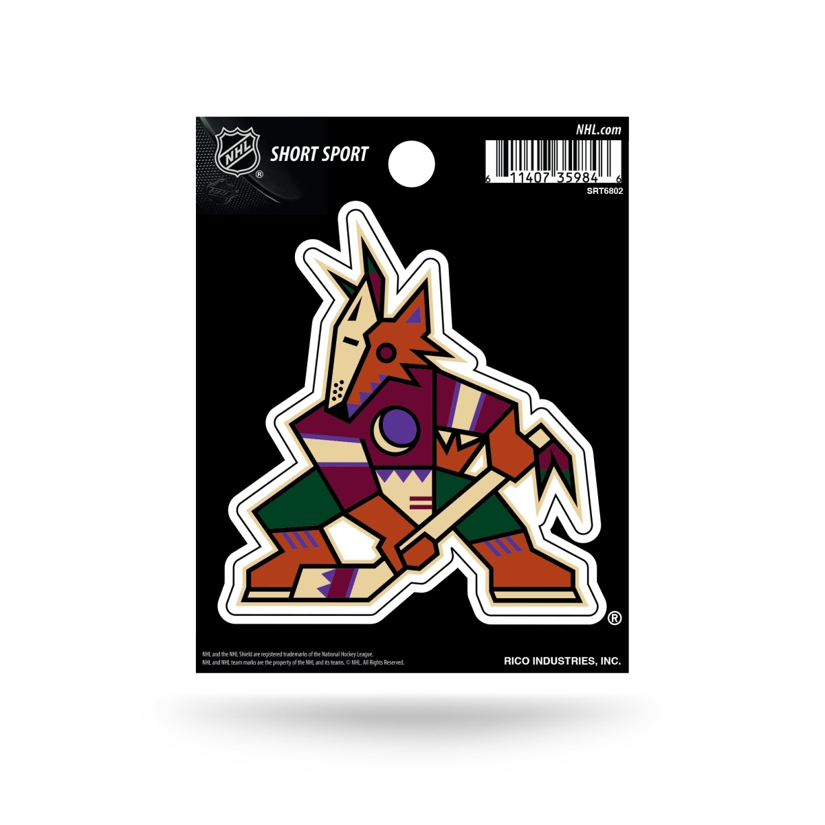 SRT6802 3 x 3 in. Phoenix Coyotes Short Sport Decal