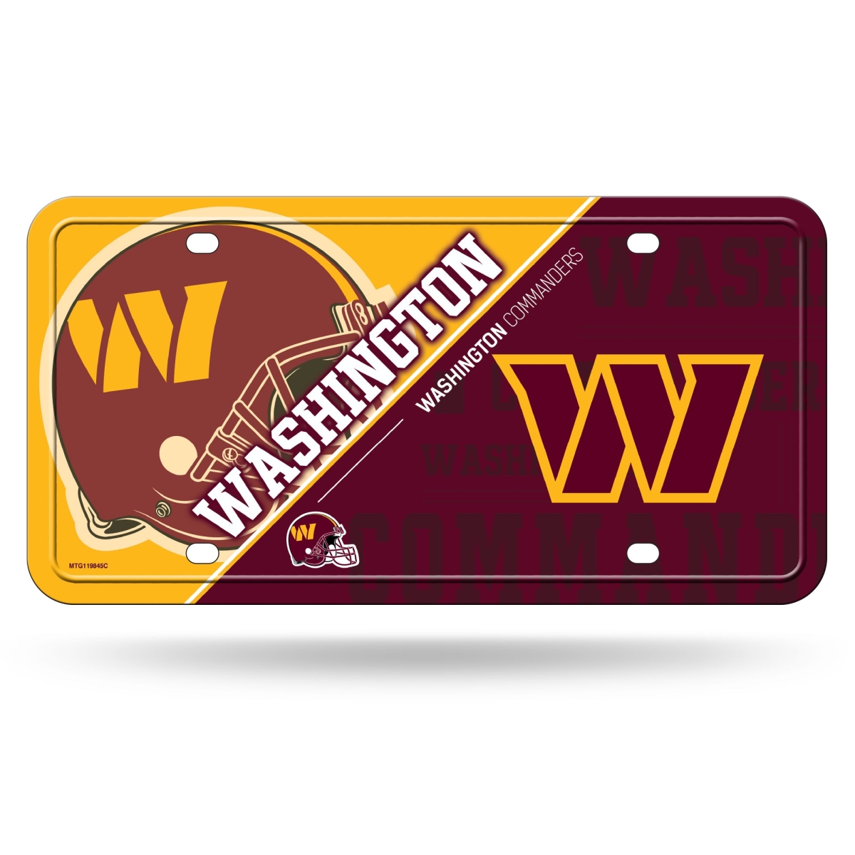 MTG119845C 6 x 12 in. Washington Commanders Metal License Plate