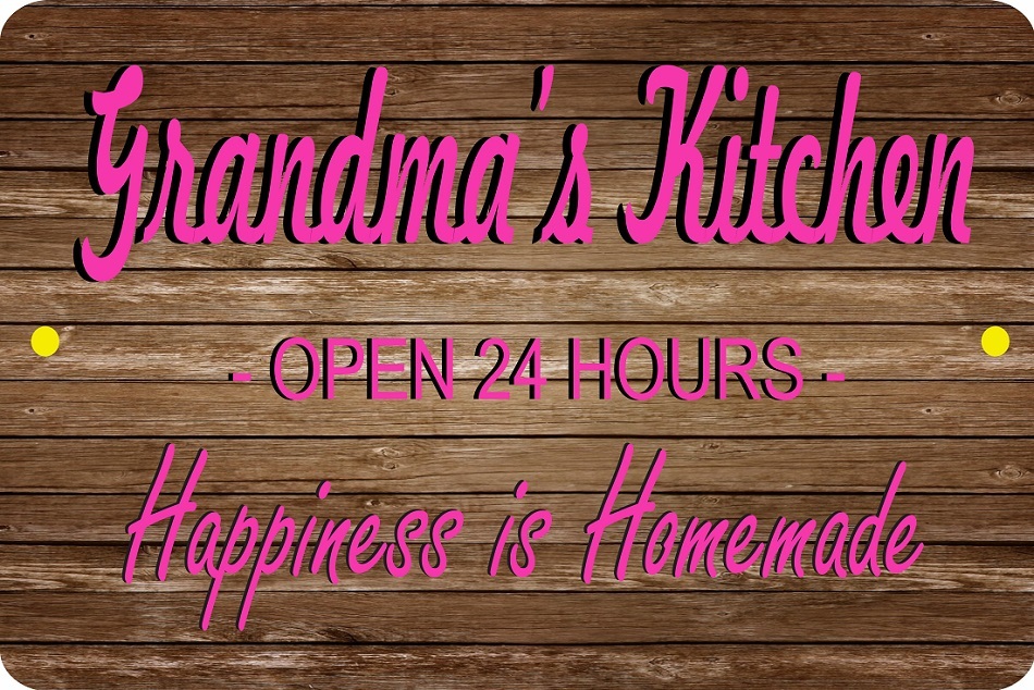 LPO7432 8 x 12 in. Grandmas Kitchen Parking Sign