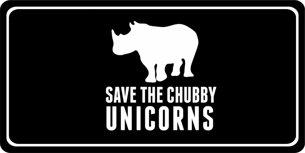 LPO7456 6 x 12 in. Save the Chubby Unicorn Photo License Plate