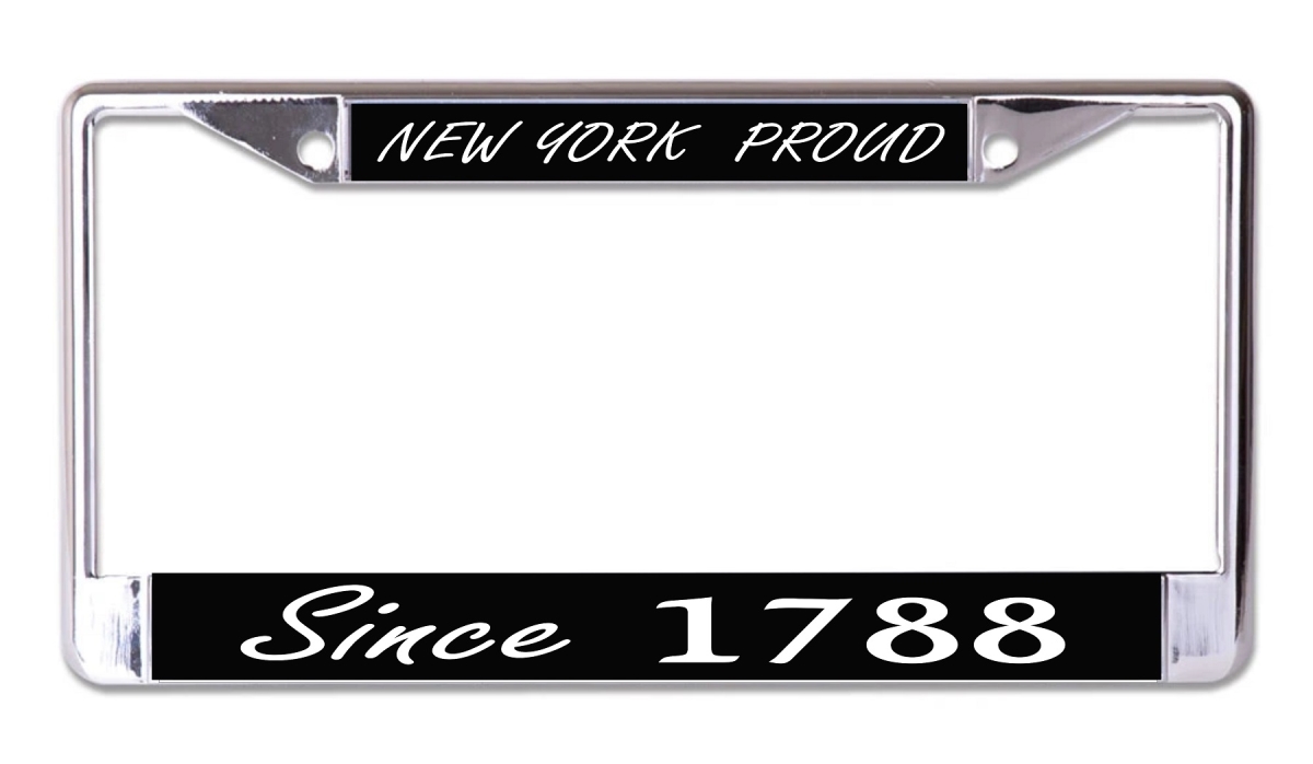 LPO7669 6 x 12 in. York Proud Since 1788 Chrome License Plate Frame
