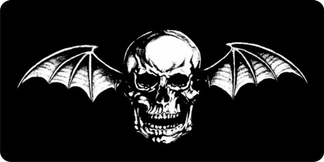 Avenged Sevenfold Deathbat License Plate - Black - Full Size - Weatherproof