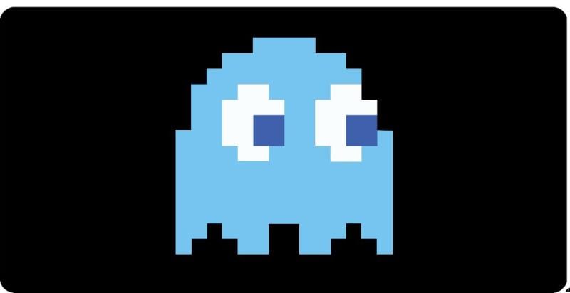 LPO4085 6 x 12 in. Pac-Man Blue Photo License Plate