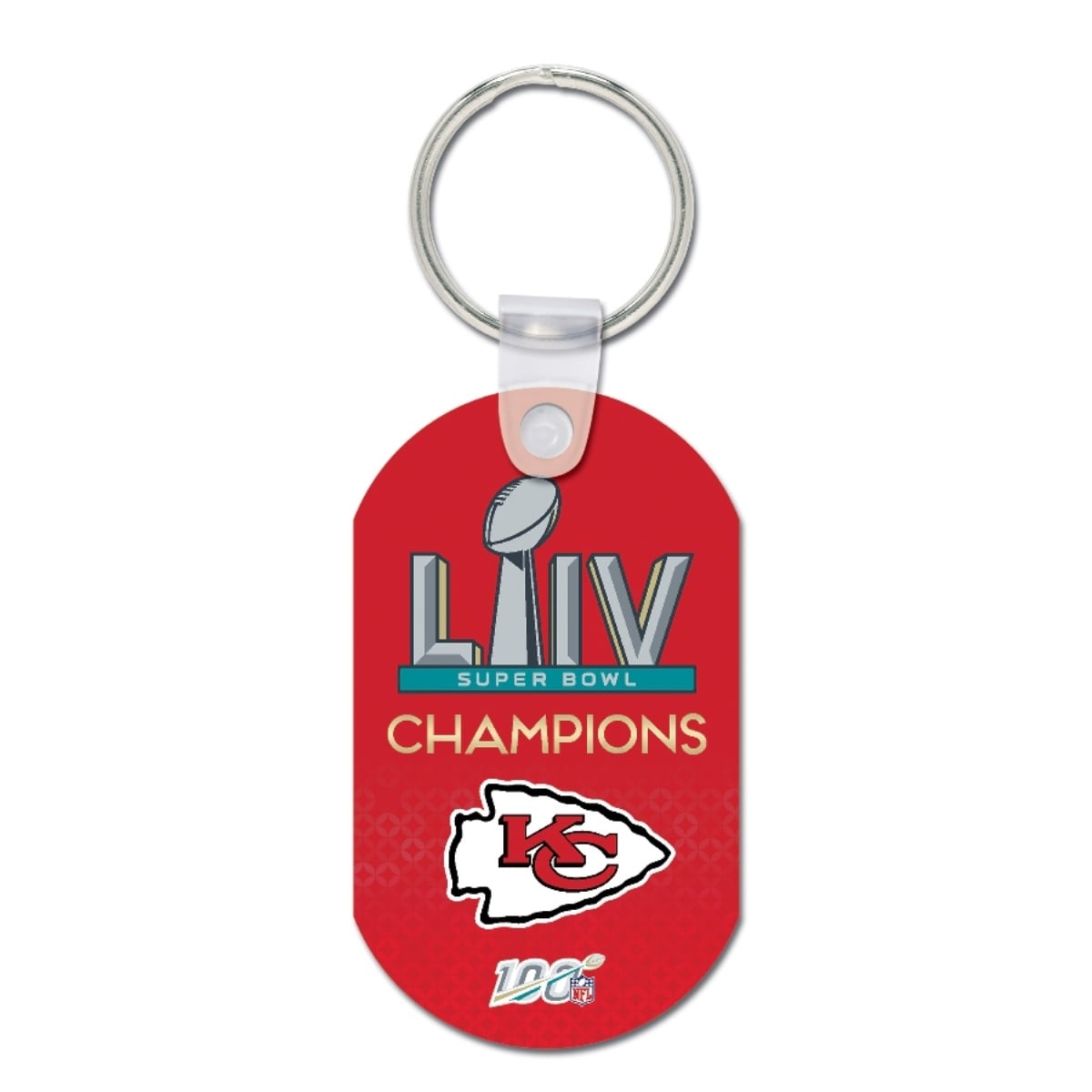 WC10631312 Kansas City Chiefs Super Bowl LIV Champions Aluminum Key Ring