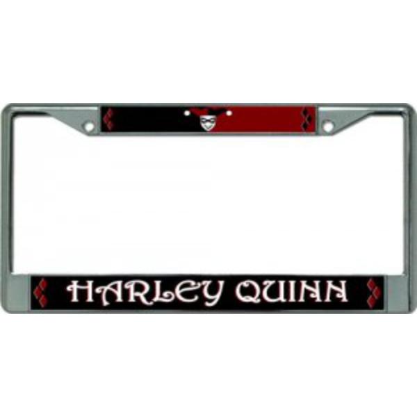 LPO3371 6 x 12 in. Harley Quinn Chrome License Plate Frame