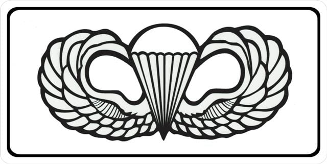 LPO1071 Airborne Wings Photo License Plate