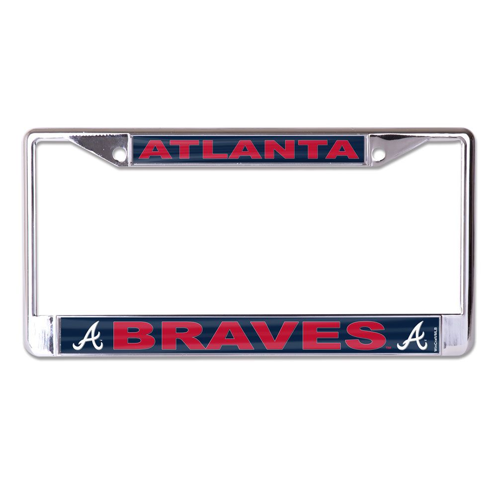WCF0718021 Atlanta Braves Laser Chrome License Plate Frame