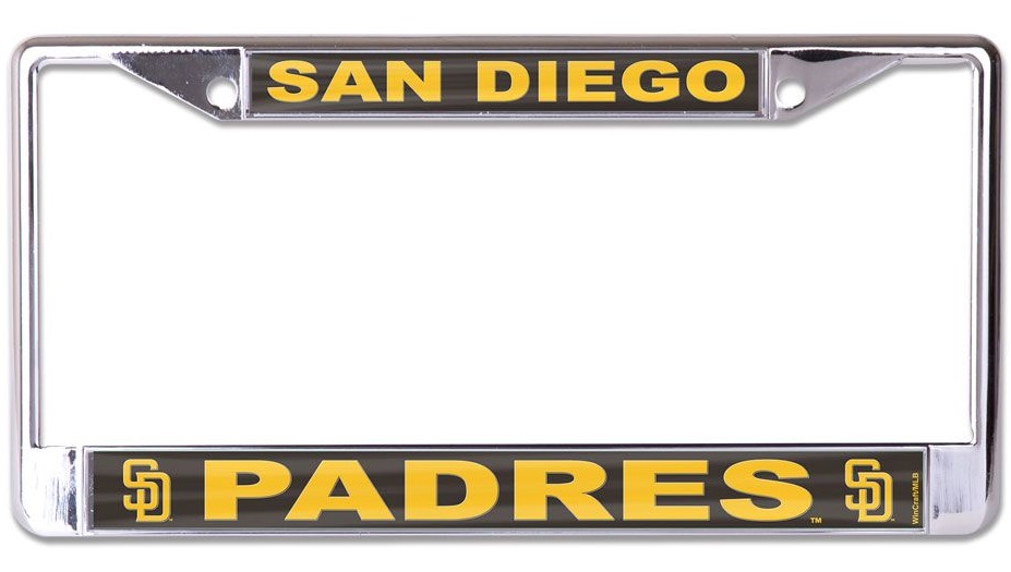 WCF0719321 San Diego Padres Laser Chrome License Plate Frame