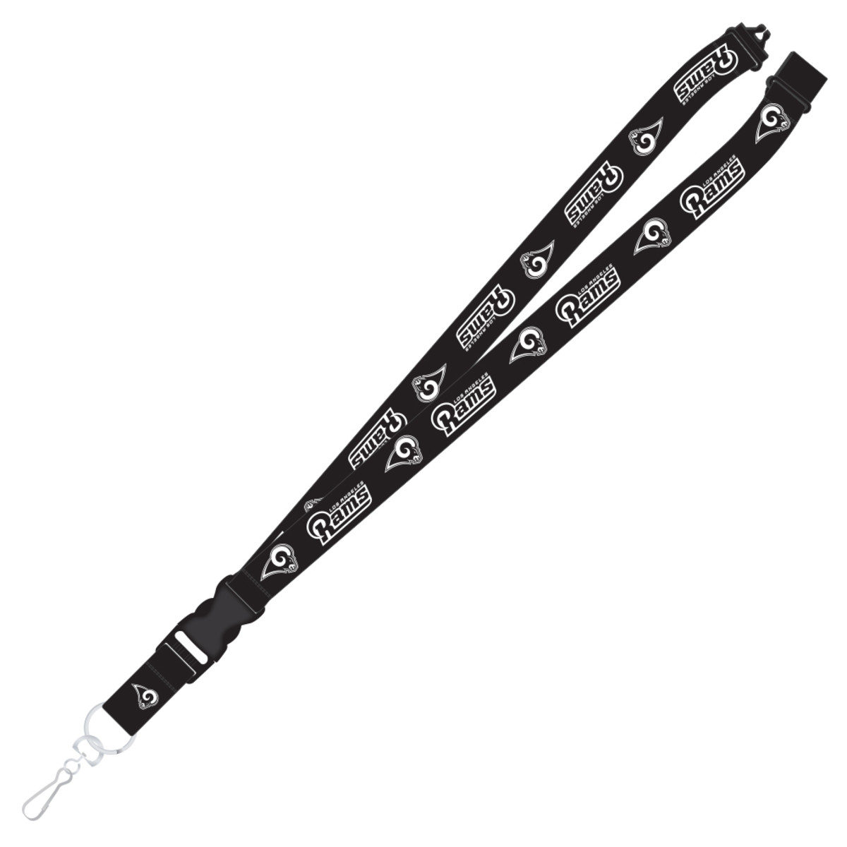 PSGLS0451717 Los Angeles Rams Blackout Lanyard with Safety Latch