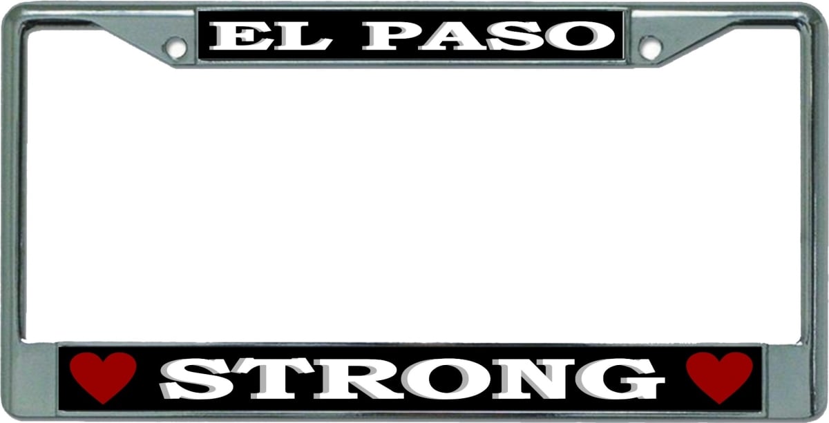 LPO5200 6 x 12 in. El Paso Strong Chrome License Plate Frame