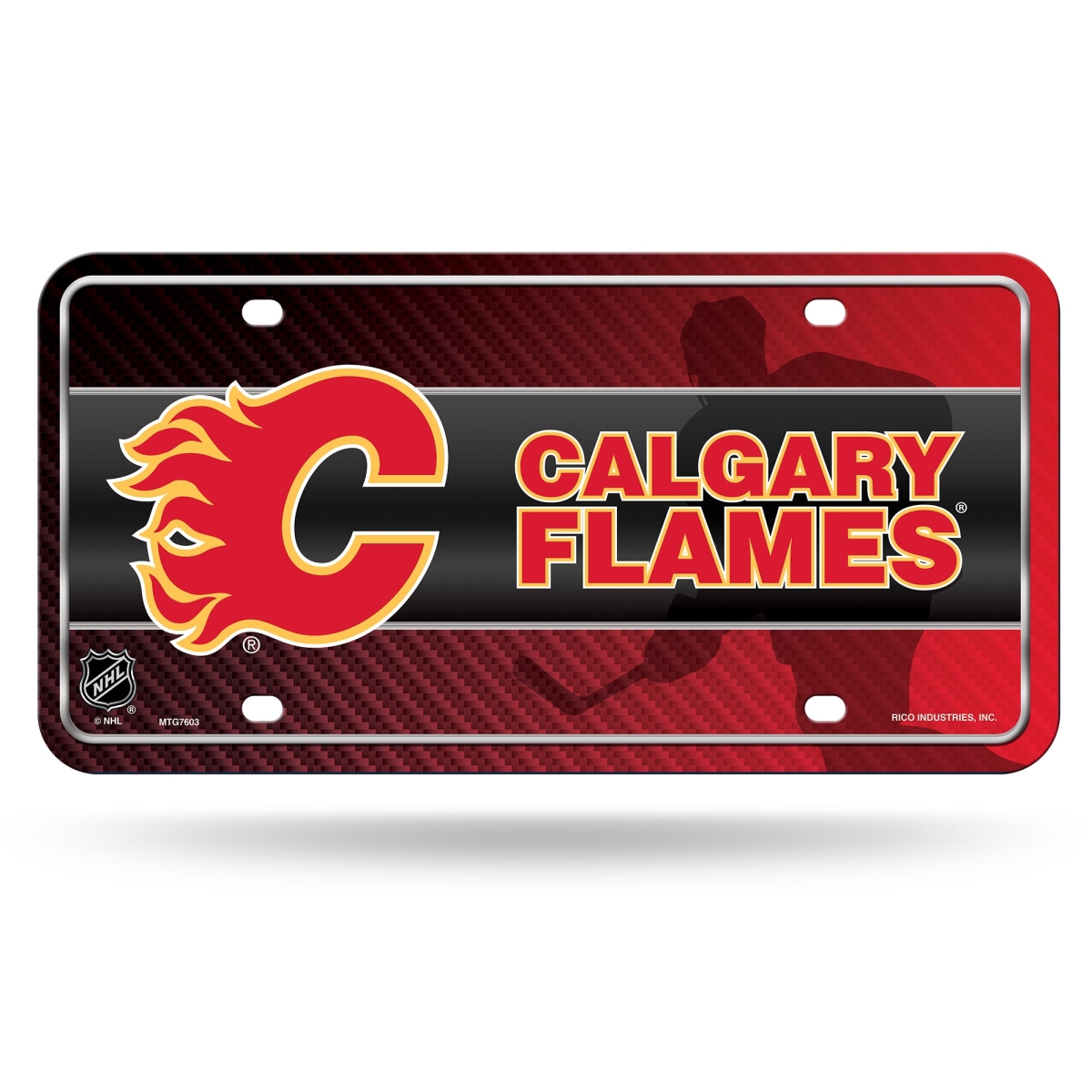 MTG7603 6 x 12 in. Calgary Flames Metal License Plate
