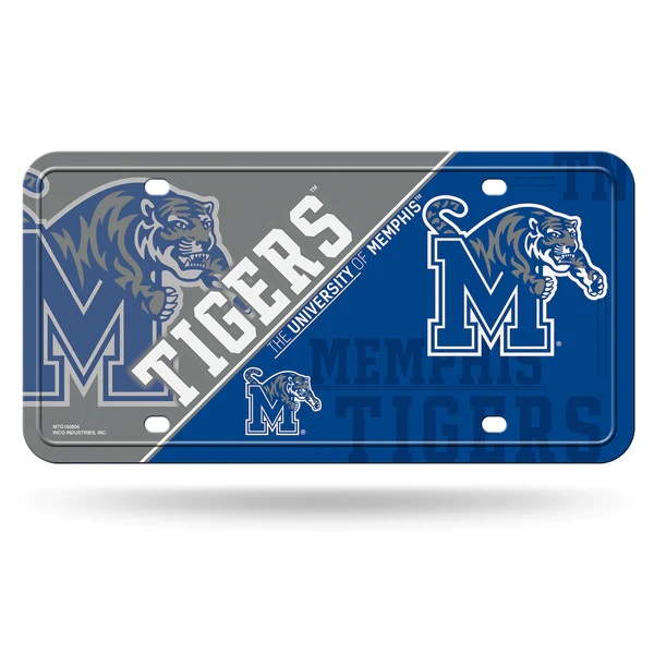 MTG180804 6 x 12 in. Memphis Tigers Metal License Plate