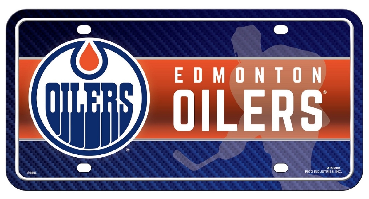 MTG7904 6 x 12 in. Edmonton Oilers Metal License Plate