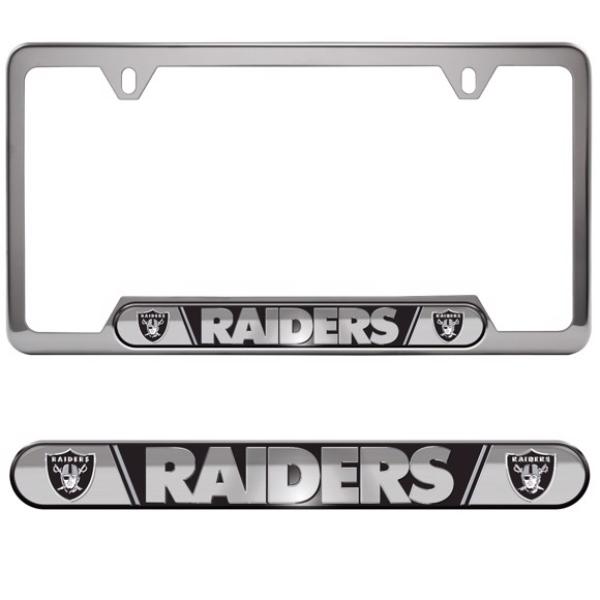 SLS61962 Las Vegas Raiders Premium Stainless License Plate Frame