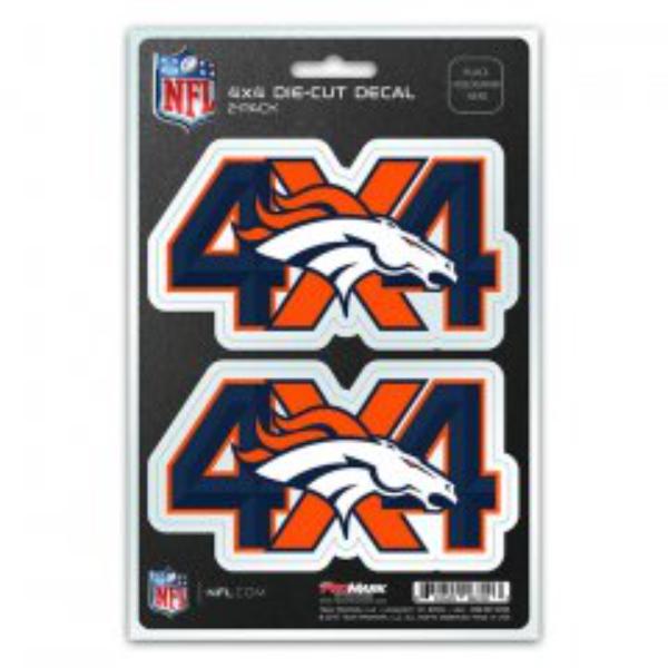 DST4NF10 Denver Broncos 4x4 Decal Pack