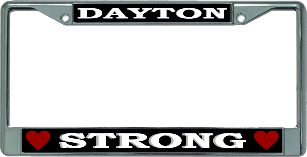 LPO5199 6 x 12 in. Dayton Strong Chrome License Plate Frame