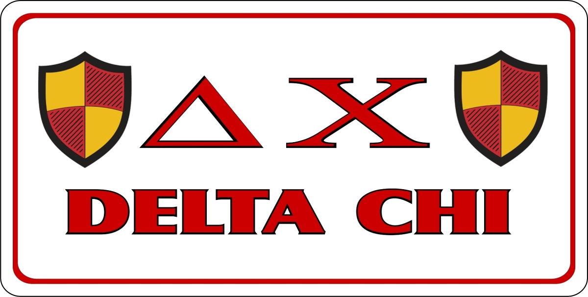 LPO7581 6 x 12 in. Delta Chi Photo License Plate