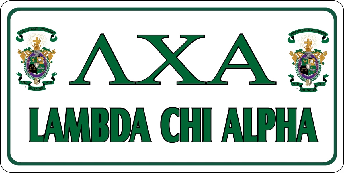 LPO7586 6 x 12 in. Lambda Chi Alpha Photo License Plate