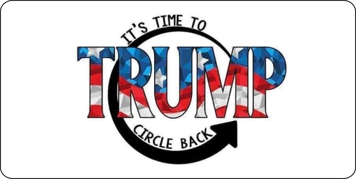 LPO8012 6 x 12 in. Trump Time to Circle Back Photo License Plate