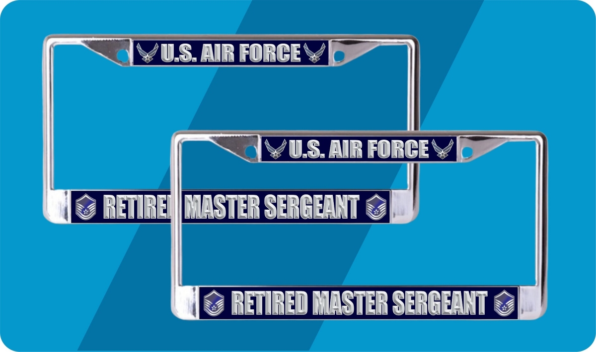 LPO8129 6 x 12 in. U.S. Air Force Retired Master Sergeant Frame - Pack of 2