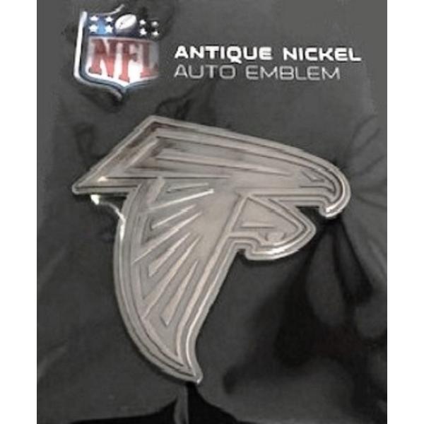 Picture of 212 Main AEM2001 3 x 3 in. Atlanta Falcons Antique Nickel Auto Emblem